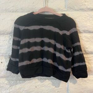 Fairwell Black and Gray Striped Top
